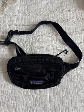 Patagonia Black Waist Pack with Mountain Logo